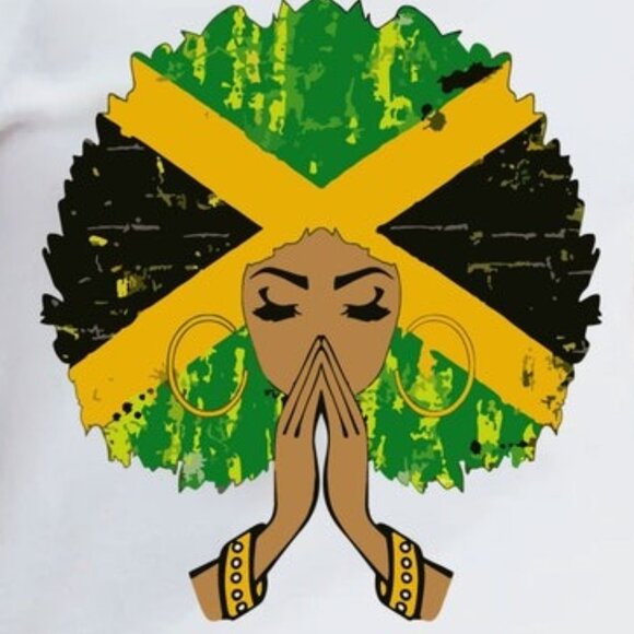 Praying Afro Jamaican Girl Shirt, Juneteenth Shirt, Black Pride Shirt - Picture 2 of 4